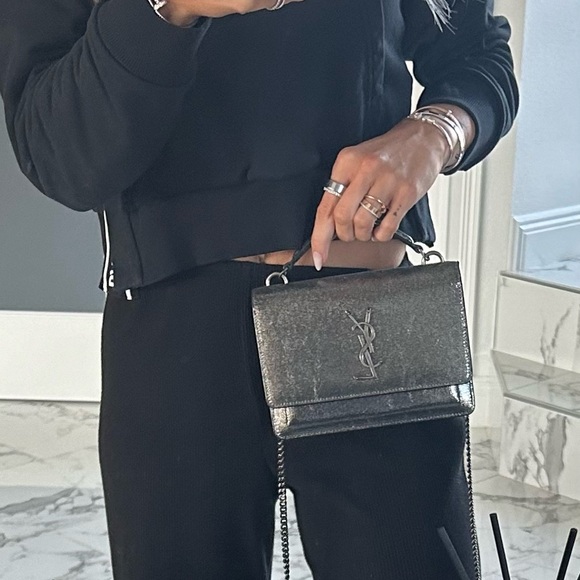 Yves Saint Laurent - YSL metalic small bag with chain - Picture 5 of 5